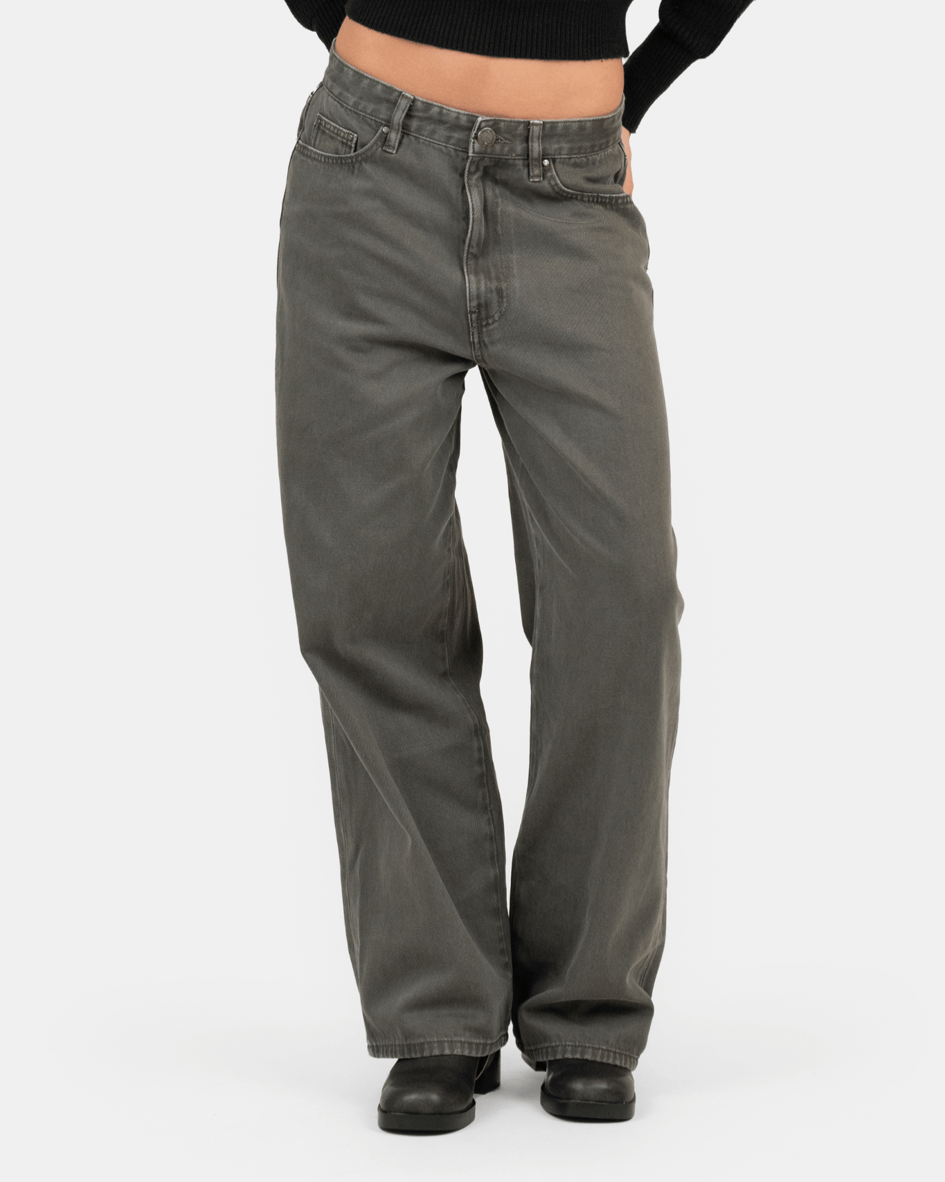 Baggy Denim Jeans Khaki Green | Skagen - clothing.dk
